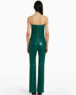 Callie Top In Faux Leather