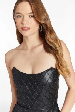 Keisha Dress In Faux Leather