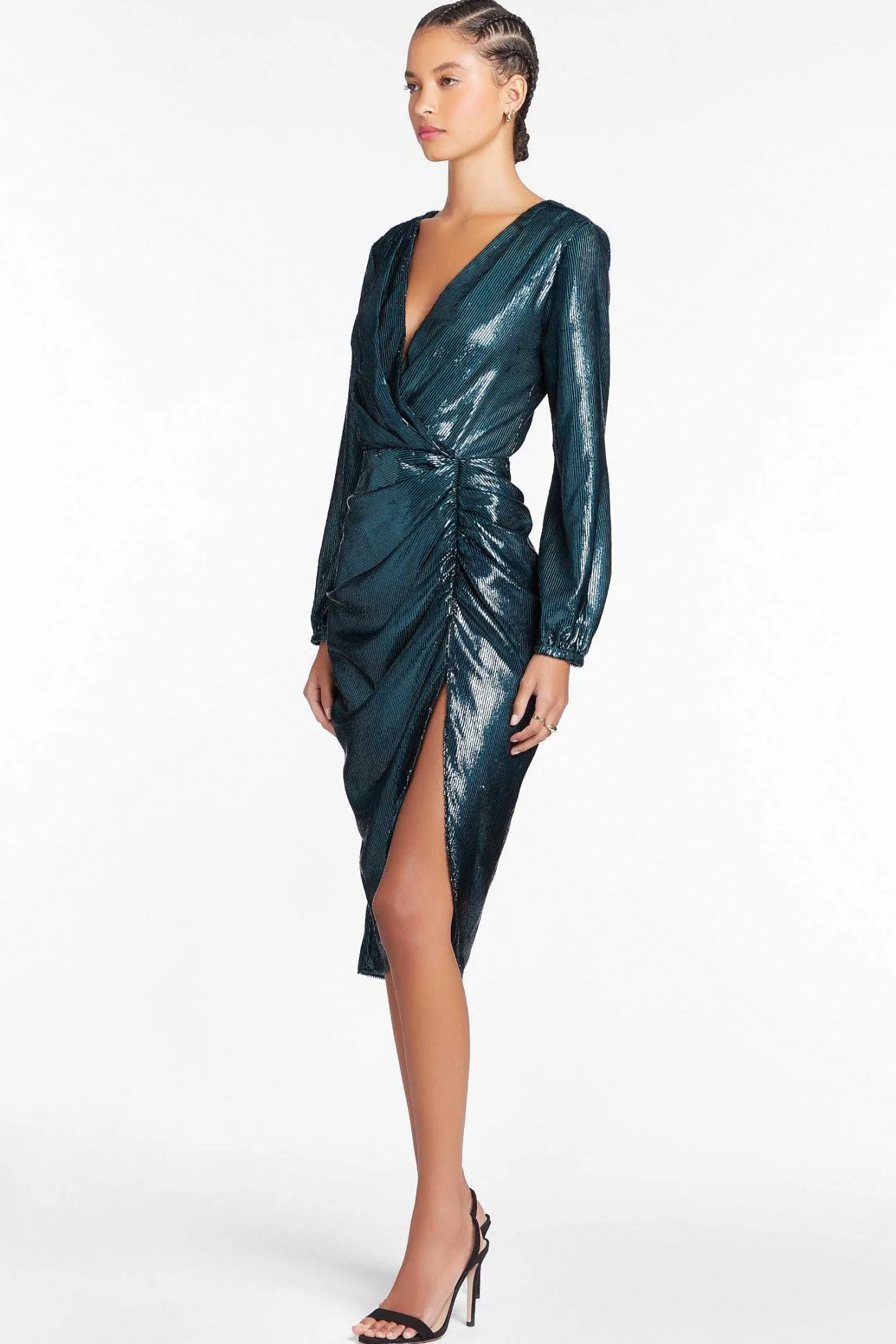 Long Sleeve Roma Dress In Ansella Burnout