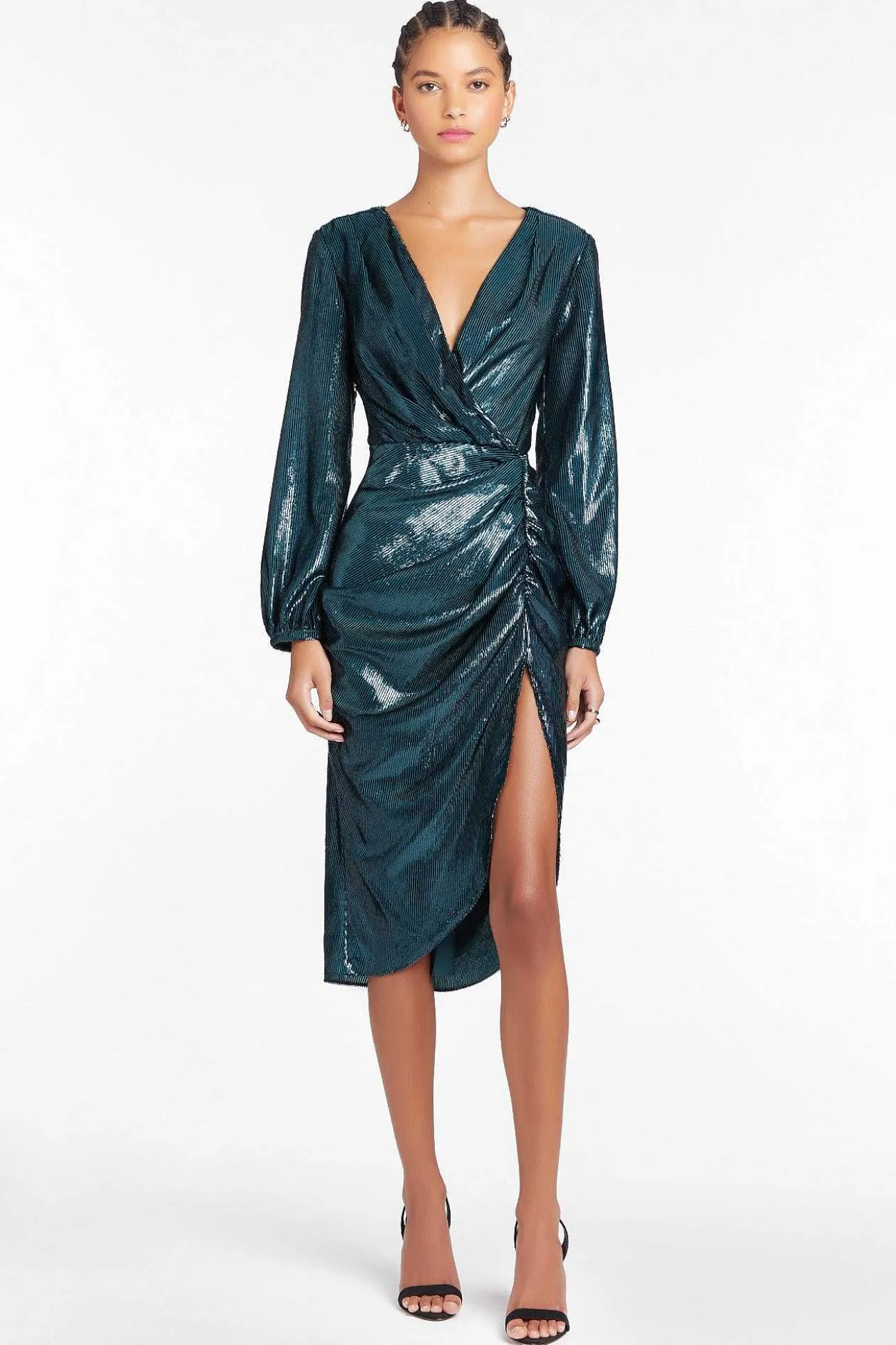 Long Sleeve Roma Dress In Ansella Burnout