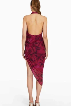 Samba Midi Dress In Printed Mesh