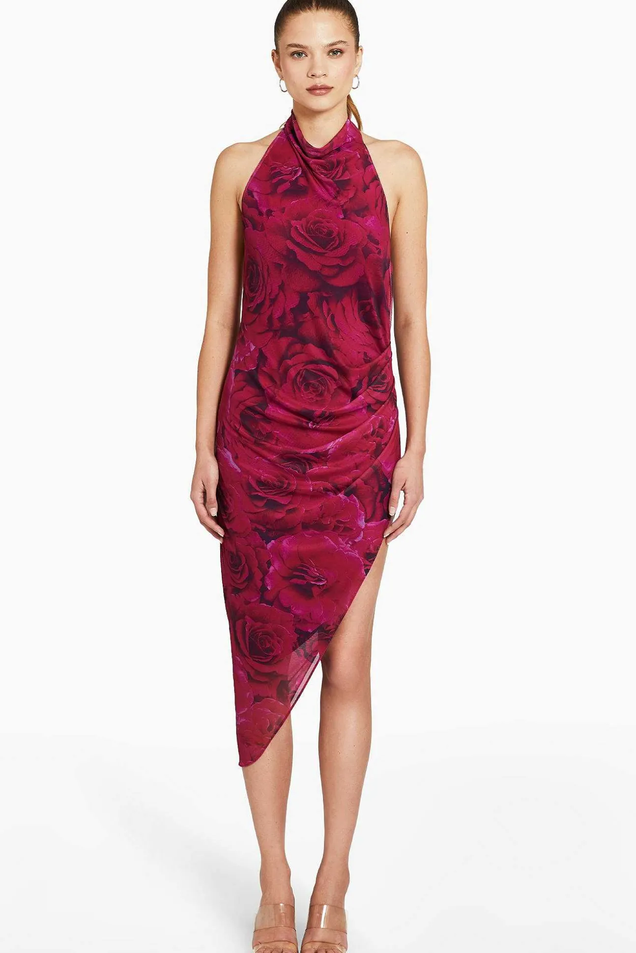 Samba Midi Dress In Printed Mesh